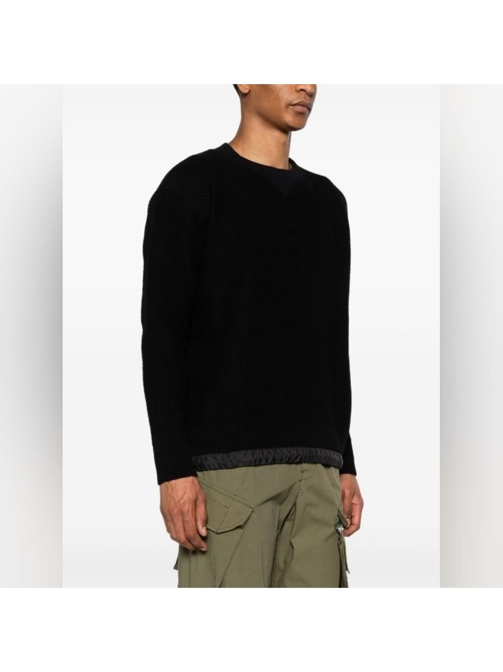sacai drawstring-hem ribbed-knit jumper size L(3) BNWT